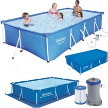 Bestway Prefabrik Çelik Havuz, 400X211X81CM, Taşınabilir, Filtre Dahil, 220V