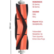 Roborock S5 S6 S50 S51 Xiaomi Mijia SDJQR01RR Ana Fırça (Uyumlu Emici Ana Fırça - 1 Adet)