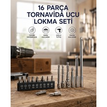 Marsilyan 16 Parça Bits, Adaptör ve Tornavida Ucu Seti