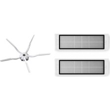 Roborock S6 Pure 2 Adet Hepa Filtre,1 Adet 5 Kollu Yan Fırça