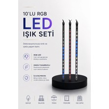 Marsilyan Dekoratif Ortam Aydınlatması Rgb LED 10’lu Çubuk Seti