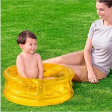 Bestway Şeffaf Sarı Şişme Bebek Havuzu 64X25 Cm, Eğlenceli ve Güvenli Yaz Aktiviteleri