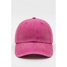 Mollycrush Unisex Koyu Pembe Yıkamalı Kot Outdoor Beyzbol Şapkası - Ayarlanabilir Spor Kep