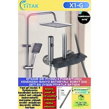 Empressco Piano 5 Fonksiyonlu Kendinden Banyo Bataryalı Dijital Akıllı Robot Duş Seti Tepe Duş Seti - Fiyatı, Yorumları