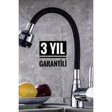 Empressco Viosa 3 Yıl Garantili Oynar Başlıklı Spiral Siyah Kubar Lavabo, Mutfak Esnek Musluk - Fiyatı, Yorumları
