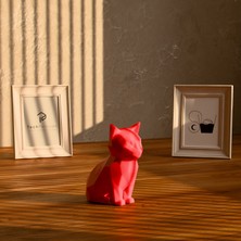 Kediko 3D Baskı Dekoratif Kedi Figürü, Minimalist Masaüstü Kedi Biblo - Techpehlivan