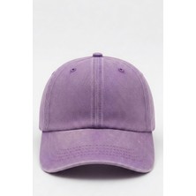 Mollycrush Unisex Lila Yıkamalı Kot Outdoor Beyzbol Şapkası - Ayarlanabilir Spor Kep