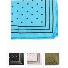 MiraLive Benekli Desenli Keten Bandana 50*50