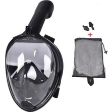 Premini Tam Yüz Maske ve Şnorkel Seti, Siyah, L/xl, Konforlu ve Güvenli Kullanım