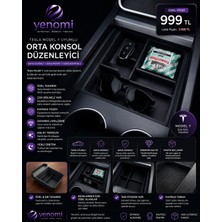 Yenomi Tesla Model Y Uyumlu Orta Konsol Düzenleyici – Araç Içi Organizer