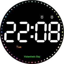 Omniax 10" LED Yuvarlak Dijital Duvar Saati – Kumandalı