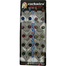 Cachmira 12'li Ekaylı Model Eşarp Şal Klipsi Renkli Şık Tesettür Aksesuar Seti