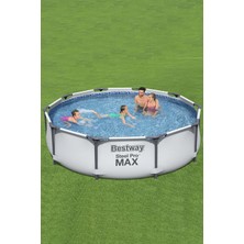 Bestway Yuvarlak Prefabrik Havuz 305X76CM, Bahçe ve Yaz Eğlencesi Için Ideal