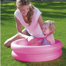 Bestway Şişme Bebek Havuzu 61X15 Cm, Pembe, 2 Halkalı, Eğlenceli ve Rahat Kullanım