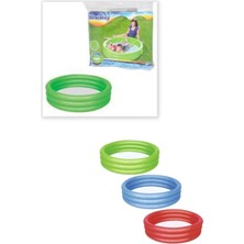 Bestway Renkli 3 Bölmeli Havuz 122X25CM, Eğlence ve Serinlik Için Mükemmel!