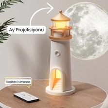 Empressco Dijital Ay Işığı Deniz Feneri Projektör, Bluetooth Hoparlör ve Hareket Sensörü