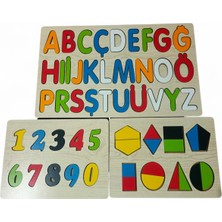 Empressco Ahşap 3in1 Alfabe-Sayılar-Geometri Pulzze - Fiyatı, Yorumları
