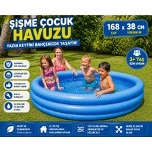 Premini 168X38 cm Şişme Çocuk Havuzu, Bahçe Için Renkli ve Eğlenceli