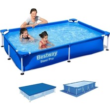 Bestway Dikdörtgen Prefabrik Havuz Set, 221X150 Cm, Bahçe ve Yaz Eğlencesi