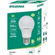 Sylvania 8.5W E27 LED Ampul 6500K Beyaz Işık Tasarruflu Ampul
