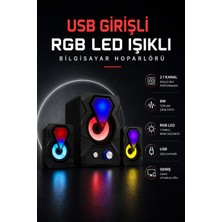 Hatıra Kutusu Rgb LED Aydınlatmalı USB Bilgisayar Oyun Hoparlörü - Lisinya