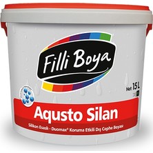 Filli Boya Aqusto Silan Silikonlu Dış Cephe Boyası 15 lt Beyaz Renk ile Yüksek Kapatıcılık
