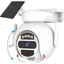 Cata Solar Dış Mekan Akıllı Güvenlik Kamerası Şarjlı Solar Ip Kamera CT-4052