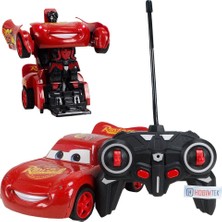 NeUygun Uzaktan Kumandalı Şarjlı Robota Dönüşen Araba Şimşek Mcqueen Araba Cars Işıklı 1/18 Ölçek Transformers Robota Dönüşen Oyuncak Araba