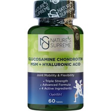 Nature's Supreme 60 Tablet Glucosamine Chondroitin MSM + Hyaluronic Acid İçerikleriyle Güçlü Eklem Desteği