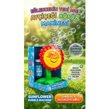 Depomiks Avm Sun Flower Pilli Ayçiçeği Köpük ve Baloncuk Makinesi - Solüsyon Dahil