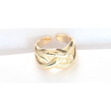 Sinerji Shop Düğüm Model Gold Renk Ayarlanabilir Yüzük - TJ-BYK3126