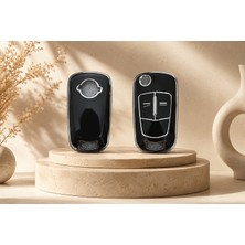 Lacinora Bags Opel Astra H Corsa D 2 Buton Nano Koruma Anahtar Kılıfı Gri Gümüş