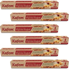 Kafem Yağlı Pişirme Kağıdı Doğal 37X42CM 8 Yaprak x 6 Adet