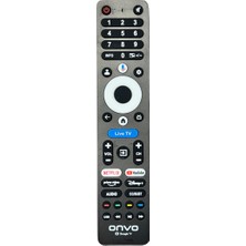 Zapex Onvo Google Tv Netflix Youtube  Prime Video Disney+ Tuşlu LED LCD Tv Kumandası ( Ses Komut Özellikli )