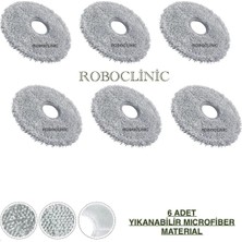 Roboclinic Roborock Saros 20 Robot Süpürge Uyumlu Yedek Microfiber Mop Paspas -6 Adet