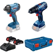 Bosch Gsr-Lı 180 Akülü Vidalama + Gdr 18V-160 Somun Sıkma 2.0AH Çift Akülü Set