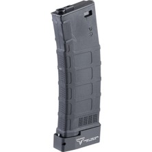 Emg Ttı Lisanslı M4/M16 Serisi Airsoft Aeg Tüfekler Için 220BB Mid-Cap Şarjor, Extended Black