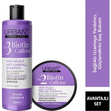 Urban Care Biotin & Caffeine Dökülme Karşıtı Şampuan 350 ml ve Peeling 200 ml Bakım Seti