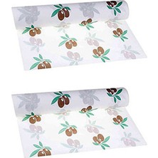 Zeytin Desenli Roll-Up Rulo Kağıt Masa Örtüsü 100 x 150cm 32 Yaprak Su Geçirmez Kullan At