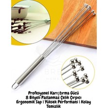 Empressco Paslanmaz Çelik Bilyeli Çırpıcı, Ergonomik Saplı Tel Mikser