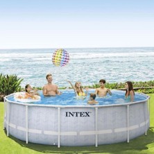 intex Geniş 488X122CM Yuvarlak Prefabrik Havuz Seti, 220V Filtreli