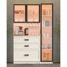 Miracool Manolya Kahve Köşesi / Komple Mdf / LED Işıklı / Large