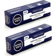 Nivea Men Nivea Koruyucu Tıraş Kremi 100 ml Aloe Vera ile Temiz Tıraş ve Kusursuz Cilt Koruması x 2