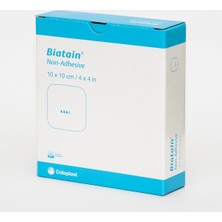 COLOPLAST 33410 Biatain Yapışkan Sız Köpük Yara Örtüsü 10x10 cm Yumuşak ve Esnek 10 Adet