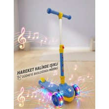 Empressco Müzikli, Işıklı 4 Kademe Boy Ayarlanabilir Çocuk Scooter 100 kg Taşıma Kapasiteli Lacivert - Fiyatı, Yorumları
