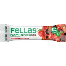 Fellas Vegan Protein Bar Çilek & Kakao 40 G (3'li Paket)