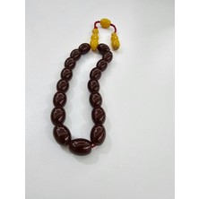 Zeyzun Usta Imzalı Bilek Boy Efe Maskot Sıkma Kehribar Tespih 15 x 11 mm Kapsül Kesim