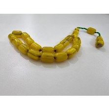 Zeyzun Usta Imzalı Bilek Boy Efe Maskot Sıkma Kehribar Tespih 15 x 11 mm Kapsül Kesim