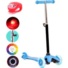 Empressco 3 Tekerlekli Frenli LED Işıklı Boy Ayarlanabilir Mavi Twist Scooter + 1 Adet Çakar LED Hediye - Fiyatı, Yorumları