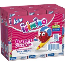 İçim Içim Içimino Çilekli Süt 6X180ML (2'li Paket)